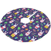 おもしろいクリスマス ブラッシュドポリエステルツリースカート (アングル)