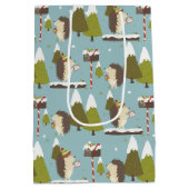 おもしろいクリスマス・ヘッジホグ ミディアムペーパーバッグ (裏面)