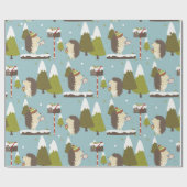 おもしろいクリスマス・ヘッジホグ ラッピングペーパー (フラット)