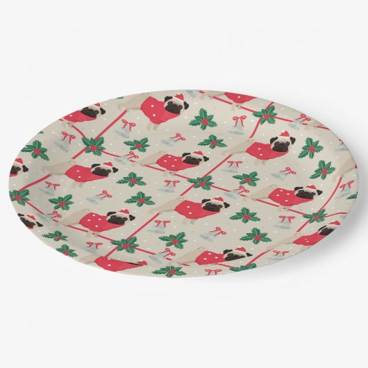 おもしろいクリスマス ペーパープレート (アングル)