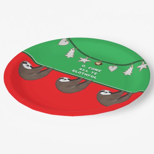 おもしろいクリスマス ペーパープレート (アングル)