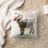 おもしろいクリスマス・ヤギFORのすてき詳細 クッション (ブランケット)