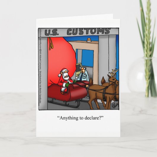 おもしろいクリスマス・ユーモア・グリーティング・カード「斑点」 シーズンカード (正面)