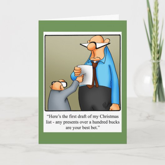 おもしろいクリスマス・ユーモア・グリーティング・カード「斑点」 シーズンカード (正面)