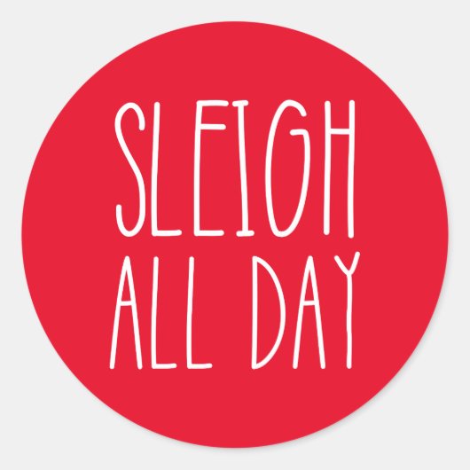 おもしろいクリスマス ラウンドシール (正面)