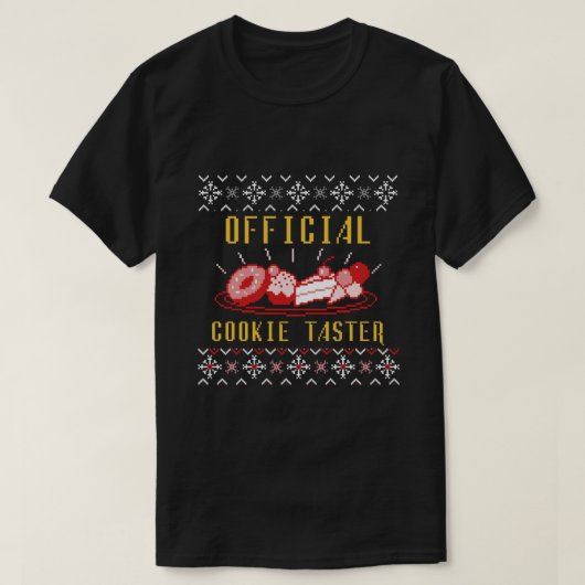 おもしろいクリスマス「公式クッキー味」グラフィック Tシャツ (デザイン正面)