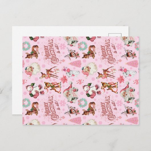 おもしろいクリスマス – 印刷可能デジタルデザイン ポストカード (正面/裏面)