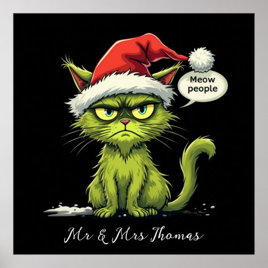おもしろいクリスマス「新しい人々」のMeowy猫好き ポスター (正面)