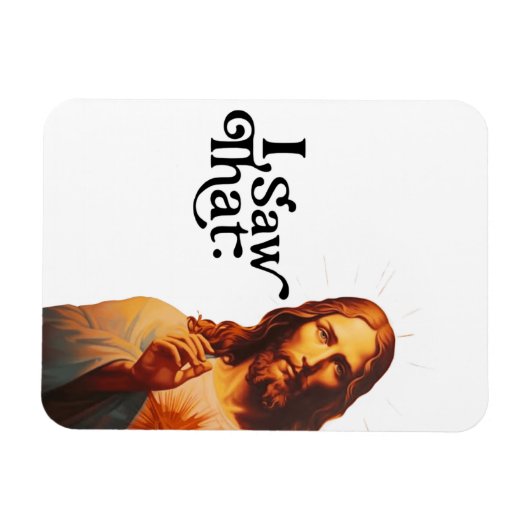 おもしろいクリスマス、私はイエスを見た、私は見た マグネット (横)