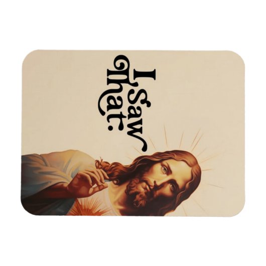 おもしろいクリスマス、私はイエスを見た、私は見た マグネット (横)