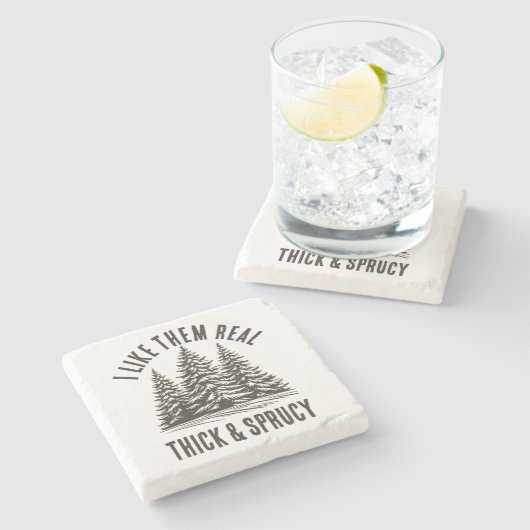 おもしろいクリスマス：私は厚く実在て元気だ ストーンコースター (横)