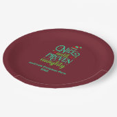 おもしろいクリスマス、赤が証明されるまでいけないい ペーパープレート (アングル)