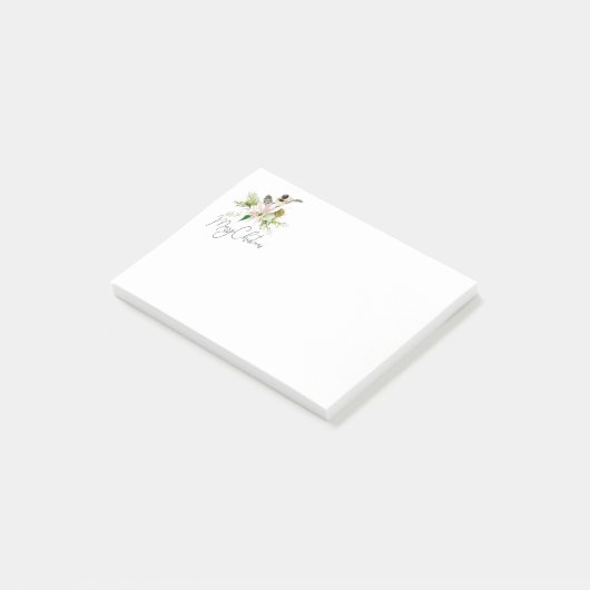 おもしろいクリスマス《鳥》アメリカゴガラ鳥自然野生動物アート ポストイット (アングル)