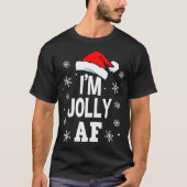 おもしろいクリスマスAFすてきおもしろいかわいいサンタ Tシャツ (正面)