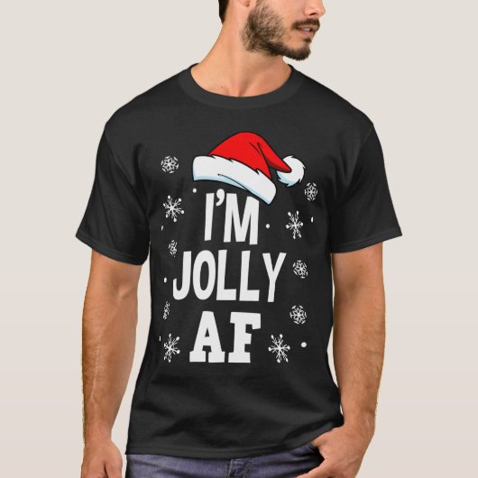 おもしろいクリスマスAFすてきおもしろいかわいいサンタ Tシャツ (正面)