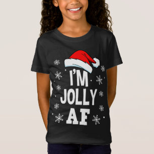 おもしろいクリスマスAFすてきおもしろいかわいいサンタ Tシャツ