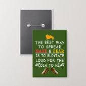 おもしろいクリスマスBS最高のを広げる方法を切り詰める 缶バッジ (正面/裏面)