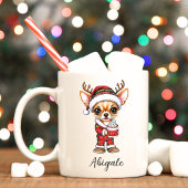 おもしろいクリスマスChihuahua Mug コーヒーマグカップ