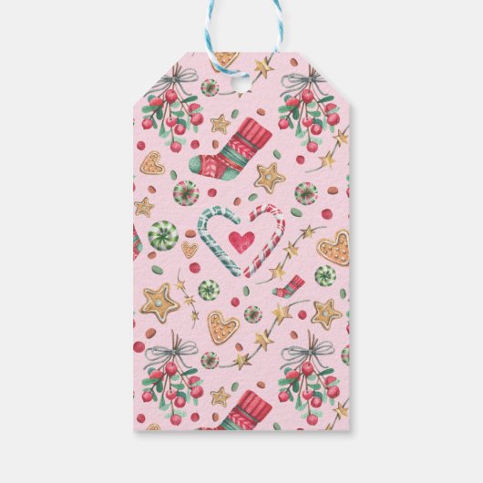 おもしろいクリスマスCookieとキャンディ ギフトタグ (裏面)