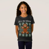おもしろいクリスマスCookieジンジャーブレッドマンLet's Get B Tシャツ (正面フル)