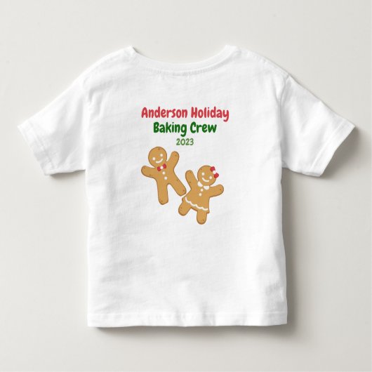 おもしろいクリスマスCookieテスター休日ベーキングトッド トドラーTシャツ (裏面)