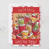 おもしろいクリスマスFa La La La Let's Get Tipsy Umous シーズンカード (正面)