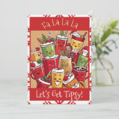 おもしろいクリスマスFa La La La Let's Get Tipsy Umous シーズンカード (スタンド正面)