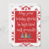 おもしろいクリスマスFa La La La Let's Get Tipsy Umous シーズンカード (裏面)