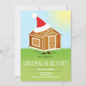 おもしろいクリスマスin 7月パーティの招待状 招待状 (正面)