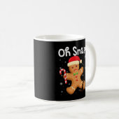 おもしろいクリスマスOHスナップジンジャーブレッドマンクッキーX-M コーヒーマグカップ (正面右)