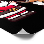 おもしろいクリスマスSanta Claus CapybaraハイファイビングX ポスター (角)