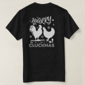 おもしろいクリスマスTシャツメリークリスマス Tシャツ (デザイン裏面)