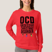 おもしろいクリスマスTシャツ、OCD強迫障害 Tシャツ (正面)