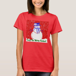 おもしろいクリスマスTシャ保ツ – 温かい雪姫 Tシャツ