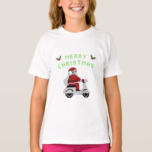 おもしろいクリスマスTシャ子供へツ：休日Tシャツ Tシャツ (正面)