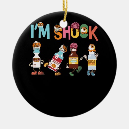 おもしろいクリスマスTee Crna Pacu ER ED ICU Critical C セラミックオーナメント (正面)