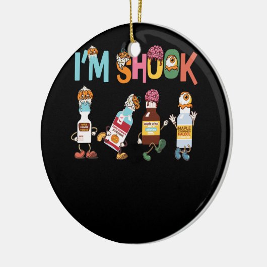 おもしろいクリスマスTee Crna Pacu ER ED ICU Critical C セラミックオーナメント (左)