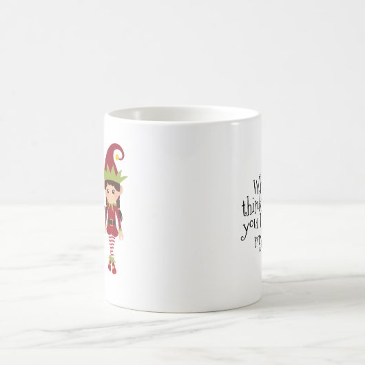 おもしろいクリスマスTouchマイ小妖精や小人ホリデイ コーヒーマグカップ (中央)