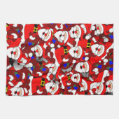 おもしろいクリスモダンお洒落サンタ キッチンタオル (横)