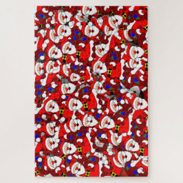 おもしろいクリスモダンお洒落サンタ ジグソーパズル