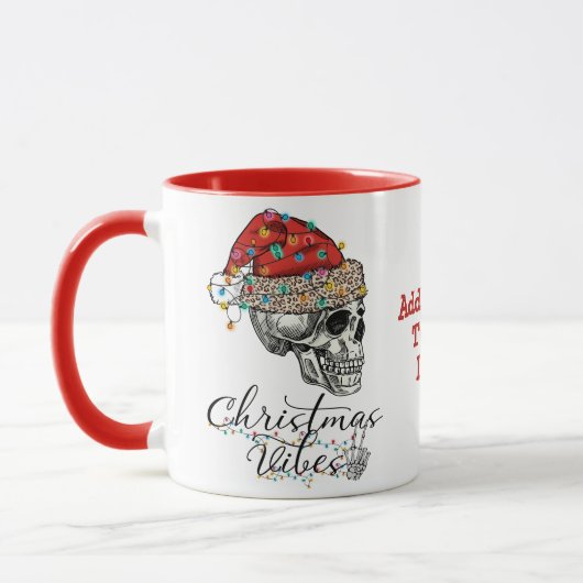 おもしろいクリス不気味スクリスマスパーティー マグカップ (左)
