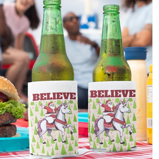 おもしろいクリス信じサンタフェスティバル 缶クーラー