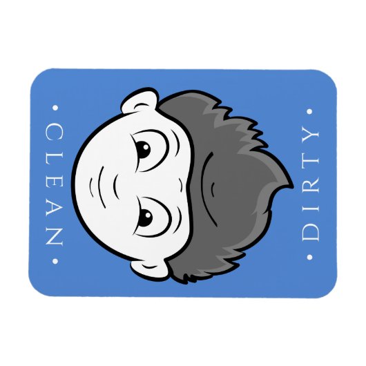 おもしろいクリーンボーイ、汚い老人食洗機磁石 マグネット (横)