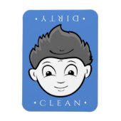 おもしろいクリーンボーイ、汚い老人食洗機磁石 マグネット (縦)