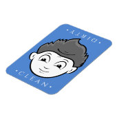 おもしろいクリーンボーイ、汚い老人食洗機磁石 マグネット (左側)