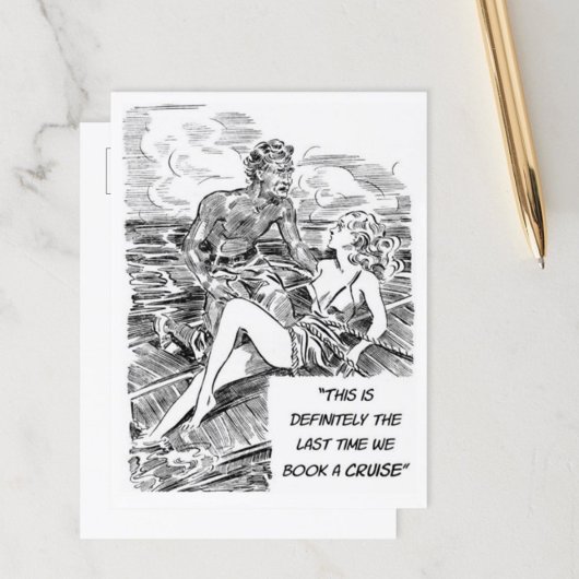 おもしろいクルージング旅行はがき ポストカード