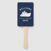 おもしろいクルーズシップシーファミリー懇親会サマーバケーション ハンドファン (裏面)