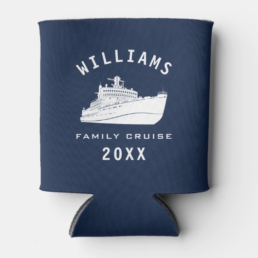 おもしろいクルーズシップシーファミリー懇親会サマーバケーション 缶クーラー (正面)