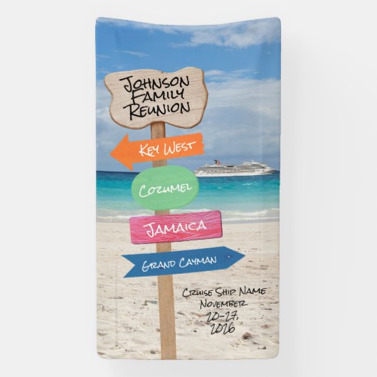 おもしろいクルーズ船デコカスタムアクルーズドア – 4ポート 横断幕 (縦)