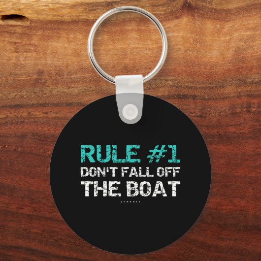 おもしろいクルーズ – ルール#1ボートから秋しない キーホルダー (正面)